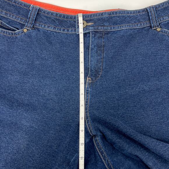 Coldwater Creek Lightweight Cropped Stretch Denim Jeans Cuffed Hem Size W 20 - Picture 4 of 8